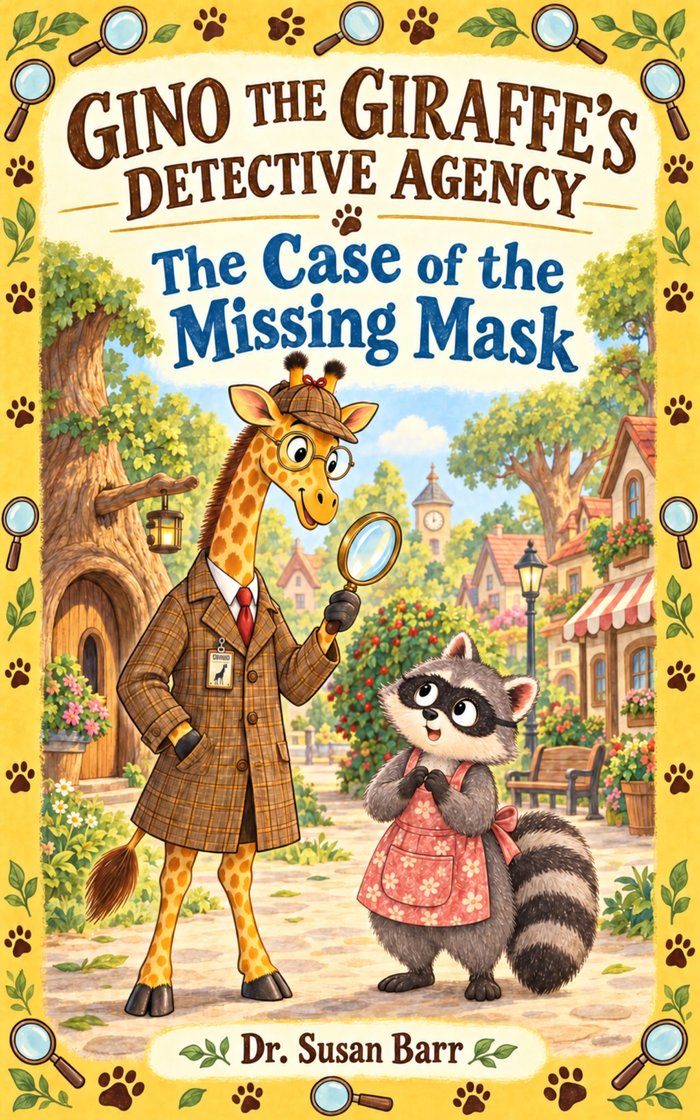 Gino the Giraffe’s Detective Agency: The Case of the Missing Mask book cover